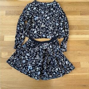 Urban Outfitters Kimchi Blue Floral Two-Piece Top & Mini Skirt S/4